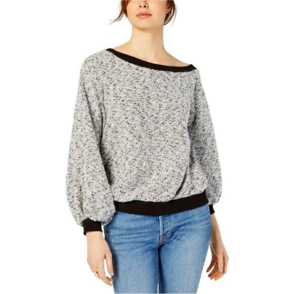 1.STATE Womens Speckled Pullover Sweater, Grey XL, NWT - Picture 1 of 1
